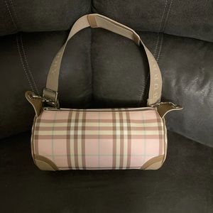 Burberry Pink Nova Check Barrel Bag